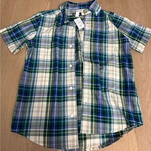 Place Blue and Green Plaid Button Down Shirt
